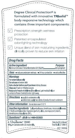 Degree Clinical Protection Shower Clean 2.7 oz back