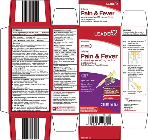 leader infants pain and fever 포장