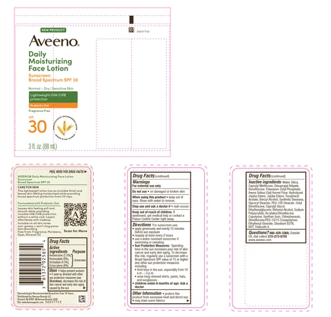 Aveeno Daily Moisturizing Face Sunscreen Broad Spectrum SPF30 포장