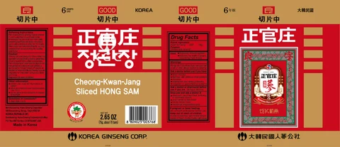Cheong-Kwan-Jang Sliced Korean HongSam packaging