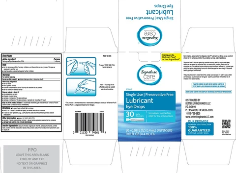 Signature Care Lubricant Eye Drops 포장