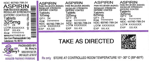 Regular Strength Enteric coated aspirin 포장
