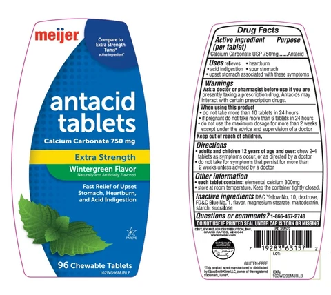 meijer extra strength Wintergreen Flavor 포장
