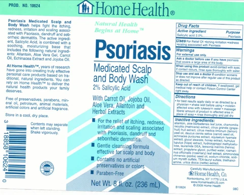 Home Health Psoriasis Medicated Scalp and Body Wash 포장