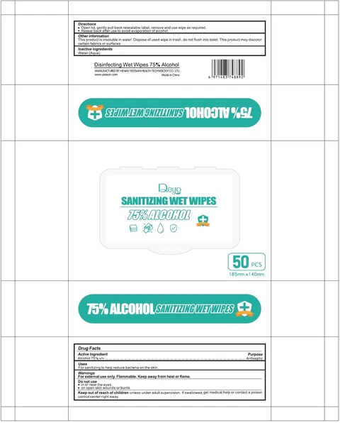 The Nordic Shield Sanitizer Wipes packaging