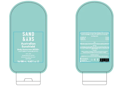 Sand Sky Australian Sunshield Body Sunscreen SPF50 plus 포장