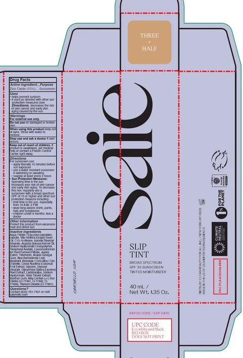 Slip Tint Broad Spectrum SPF 35 Sunscreen Tinted Moisturizer Shade Three and Half 포장
