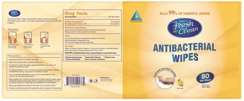 Antibacterial Wet Wipes 포장