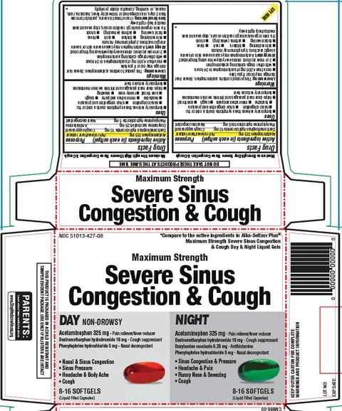Day and Night Severe Sinus Congestion and CoughMaximum Strength 포장