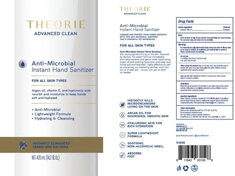 THEORIE Anti-Microbial Instant Hand Sanitizer 포장