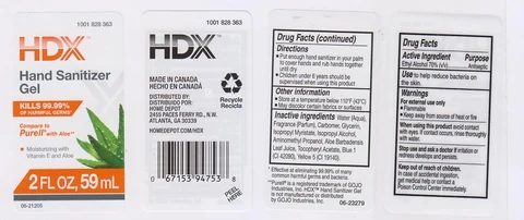 HDX Hand Sanitizer 포장