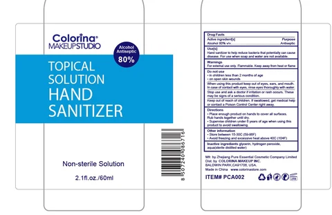 Topical Hand Sanitizer 포장