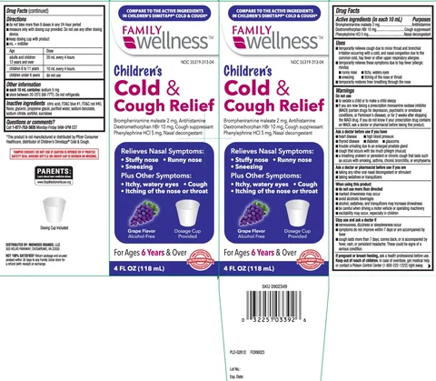 Childrens Cold and Cough Relief packaging