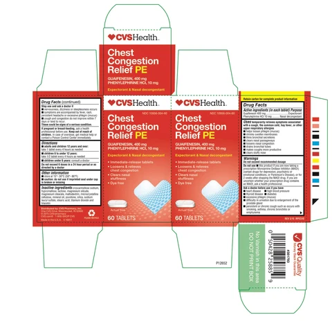 CVS Chest Congestion Relief PE packaging
