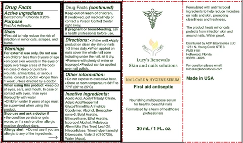 Lucys Renewals Skin and Nails First Aid Antiseptic packaging