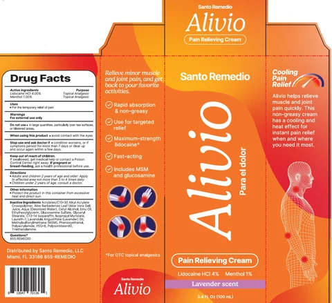 SANTO REMEDIO Alivio Pain Relieving Lavender Scent 포장