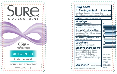 Sure Invisible Solid Unscented 포장