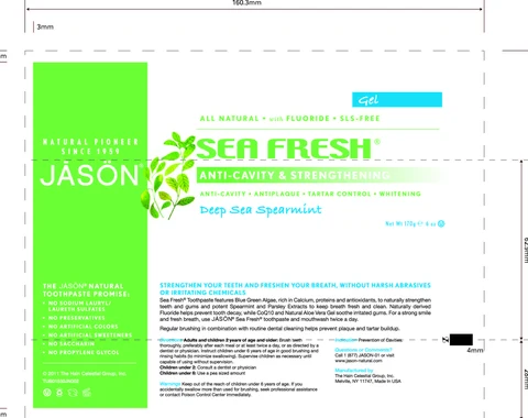 Jason Sea Fresh Anticavity Strengthening Deep Sea Spearmint packaging
