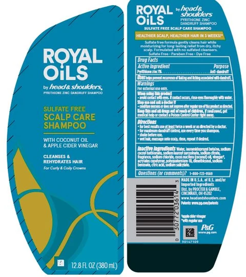 Royal Oils by Head and Shoulders Sulfate Free Scalp Care packaging