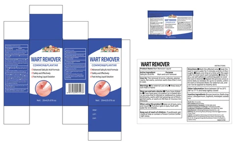 Wart Remover Liquid packaging