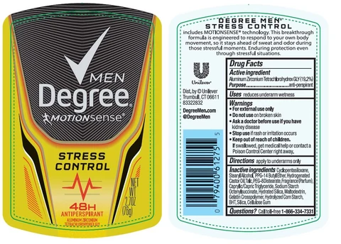 Degree MenMotionsense Stress Control 48H Antiperspirant 포장