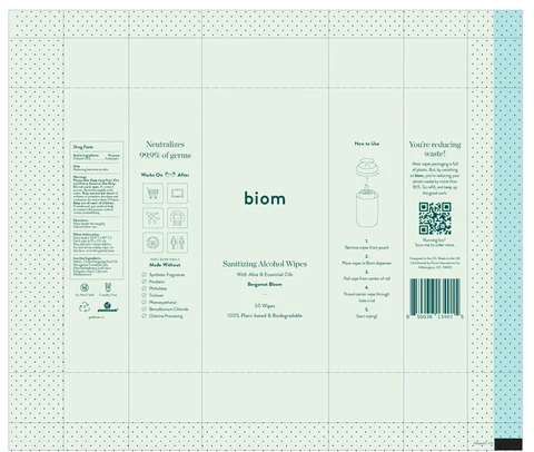 biom Sanitizing Alcohol Wipes - Bergamot Bloom 포장