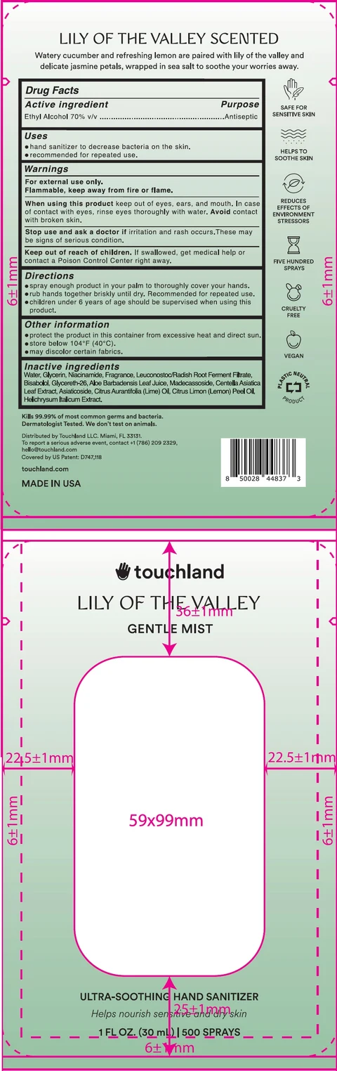 Touchland Gentle Mist Ultra Soothing Hand Lily of The Valley 포장