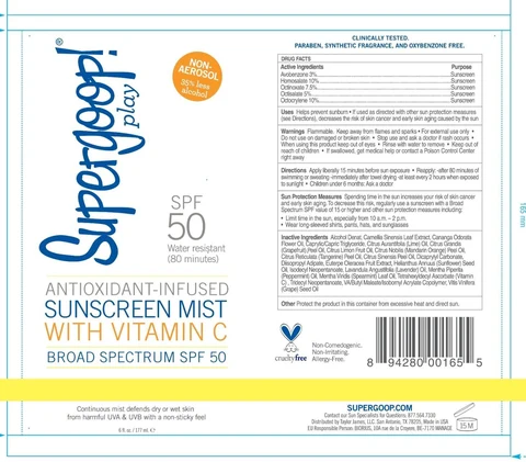 Sunscreen Mist Broad Spectrum SPF 50Supergoop 포장