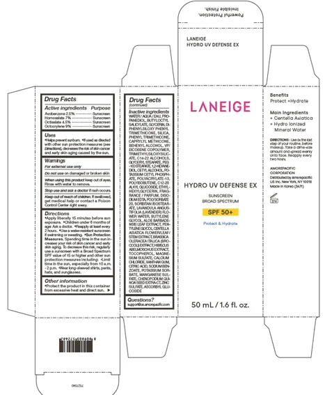 LANEIGE HYDRO UV DEFENSE EX BROAD SPECTRUM SPF 50 packaging