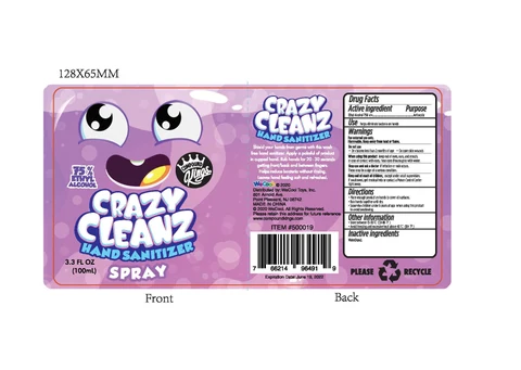 Crazy Cleanz Hand Sanitizer 포장