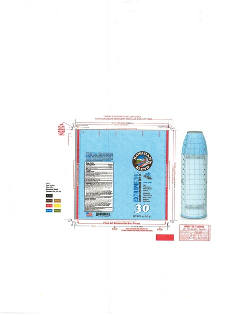 Hawaiian Blend Extreme Zinc SPF 30 packaging