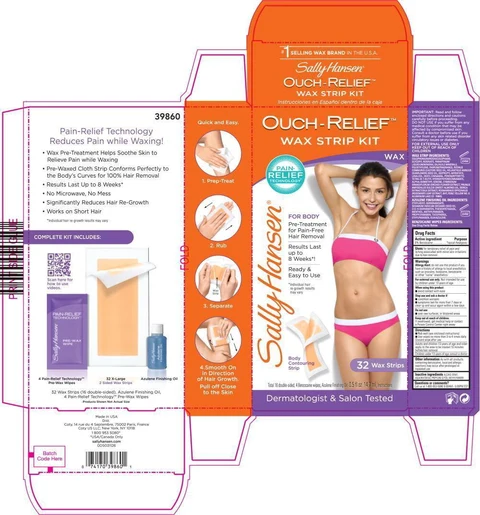 Sally Hansen Ouch-Relief Wax Strip Kit 포장