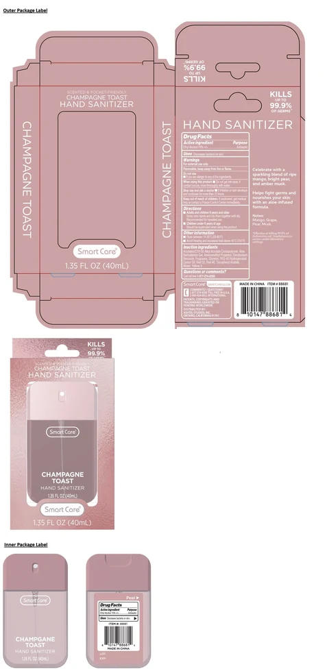 Smart Care CHAMPAGNE TOAST HAND SANITIZER 포장