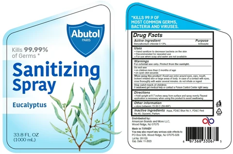 Abutol Sanitizing Eucalyptus packaging