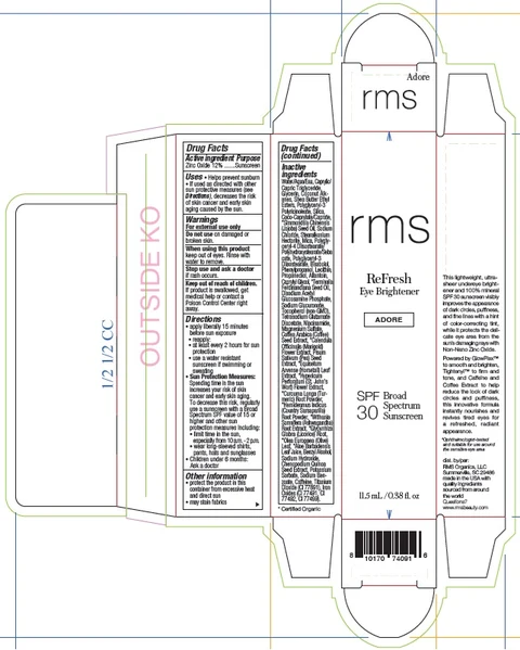 RMS REFRESH EYE BRIGHTENER SPF 30 BROAD SPECTRUM SUNSCREEN ADORE / RMS REFRESH EYE BRIGHTENER SPF 30 BROAD SPECTRUM SUNSCREEN CHERISH / RMS REFRESH EYE BRIGHTENER SPF 30 BROAD SPECTRUM SUNSCREEN HUSH / RMS REFRESH EYE BRIGHTENER SPF 30 BROAD SPECTRUM SUNSCREEN SWOON 포장