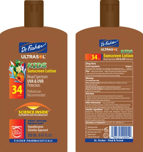UltrasolSunscreenKIDS Sunscreen Lotion SPF 34 포장