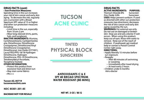Tinted Physical Block Sunscreen packaging