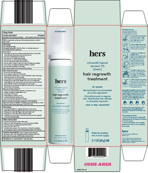 hers hair regrowth treatment packaging