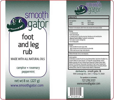 SMOOTH GATOR Foot and Leg Rub 포장