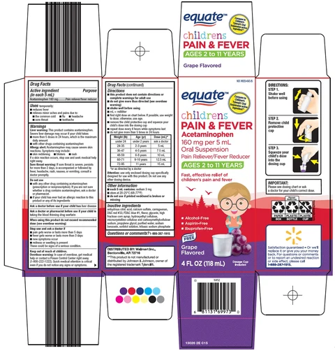 equate pain and feverchildrens packaging