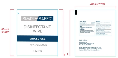 Simply Safer Disinfectant Wipe 포장