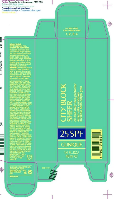 CITY BLOCK SHEERSPF 25 OIL FREE DAILY FACE PROTECTOR 포장