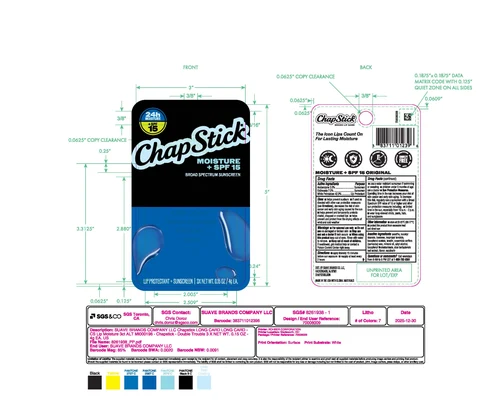 ChapStick Moisturizer Original SPF 15 포장