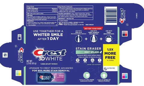 Crest 3D White Stain Eraser 포장