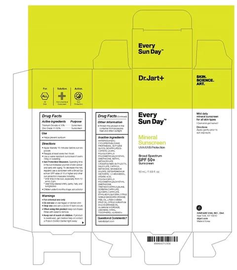 DR.JART EVERY SUN DAY MINERAL SUN SCREEN 포장