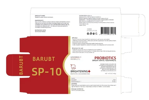 BARUBT Probiotics Bright White Tooth-Paste 포장