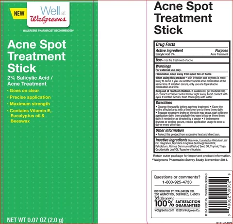 Acne Spot TreatmentWalgreens packaging