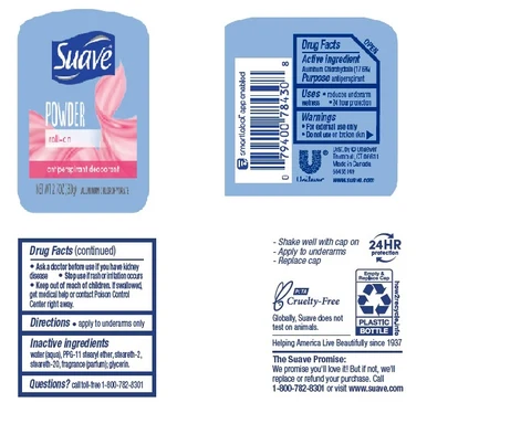 SuavePowder 24 Hour Protection Roll-On AntiPerspirant Deodorant 포장