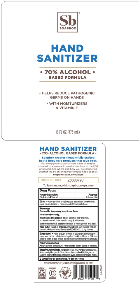Soapbox Hand Sanitizer Antimicrobial 포장