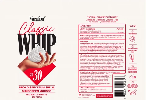 Vacation WorldClassic Whip SPF 30 포장